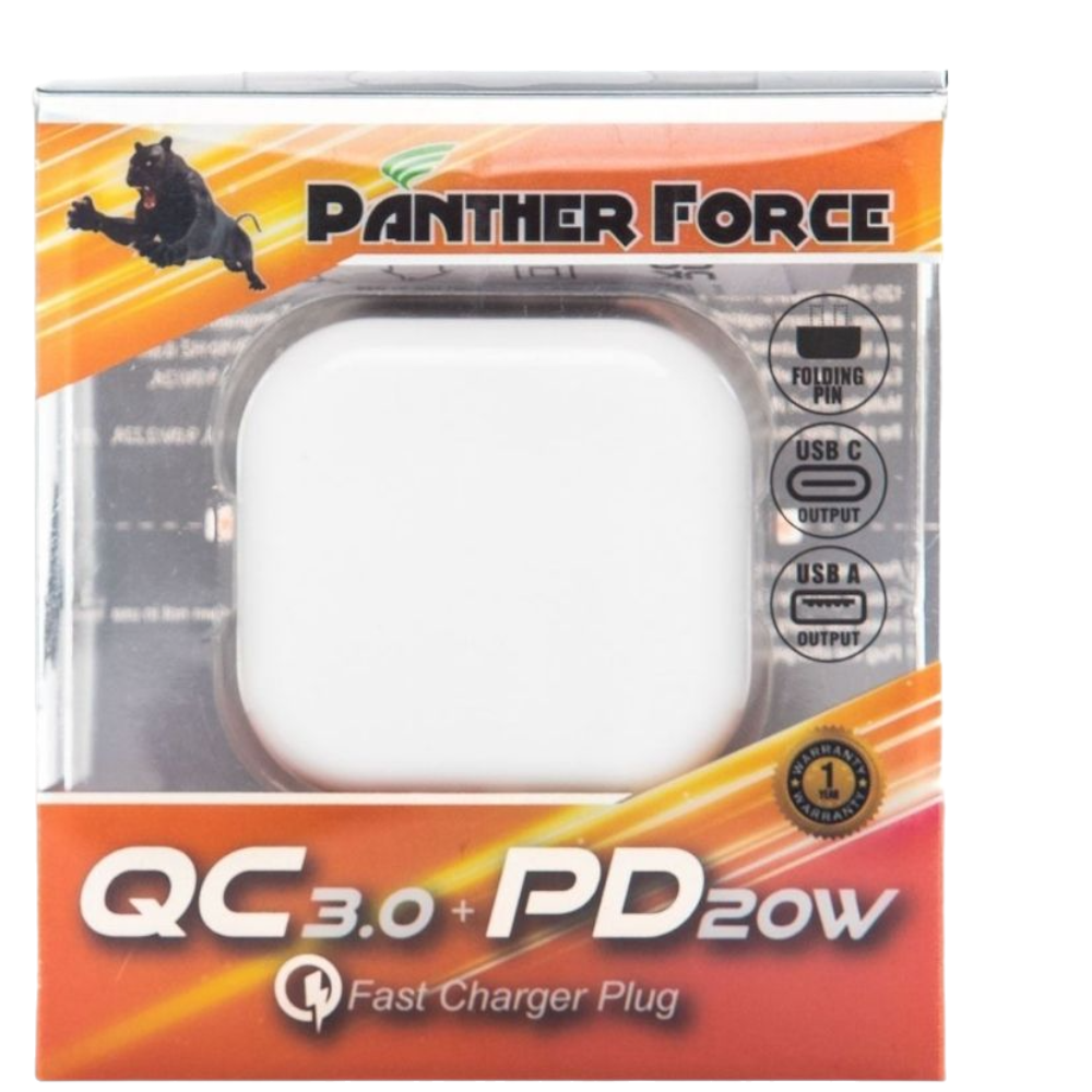 PF74- PANTHER FORCE 20W TYPE-C MAIN PLUG (STRAIGHT PIN) PF74- PANTHER FORCE 20W TYPE-C MAIN PLUG (STRAIGHT PIN)